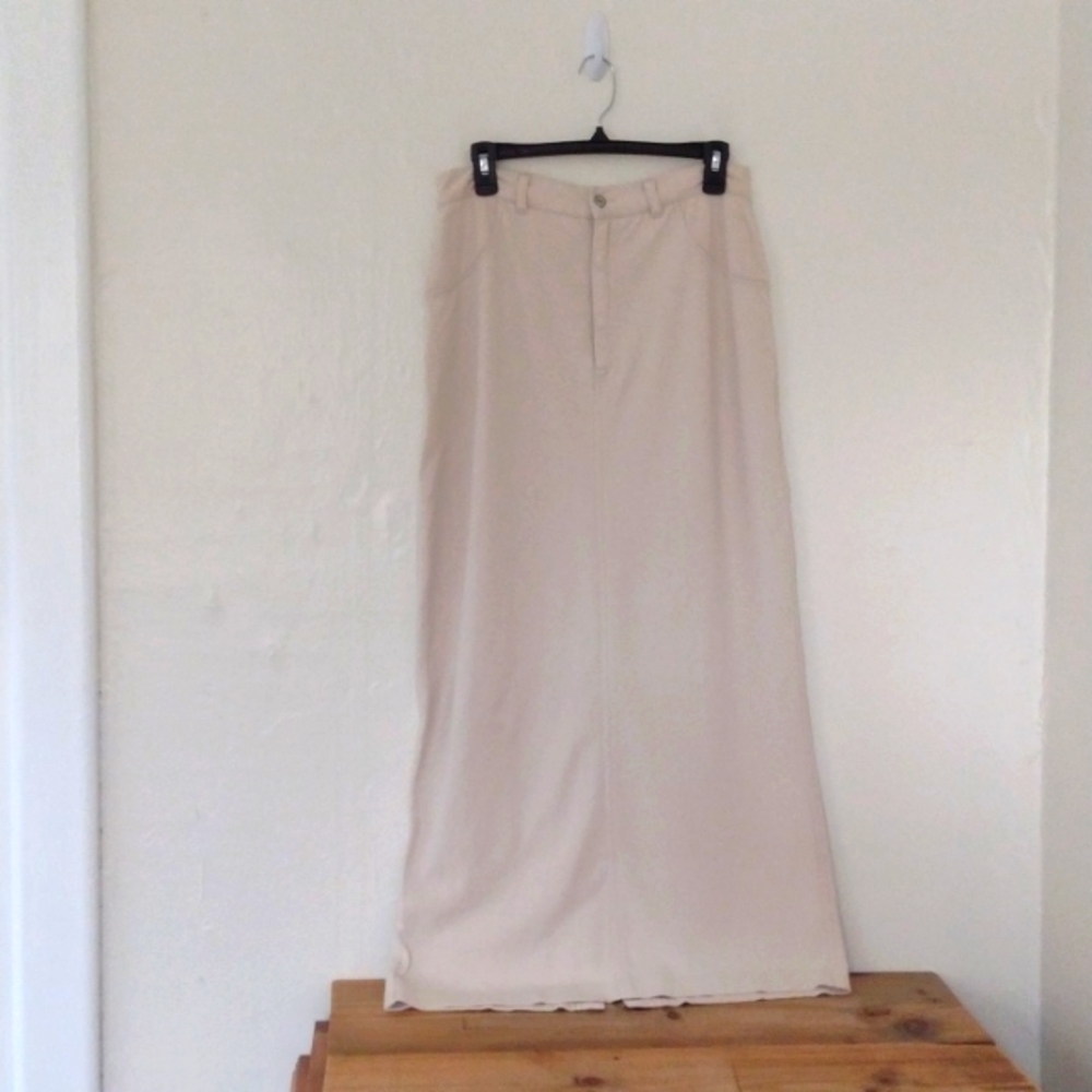 Susan Martin Vintage Heavy Jersey Knit Full Length Maxi Skirt Size L Waist 30"